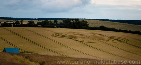 Wiltshire Crop Circle, viewed from West Kennet