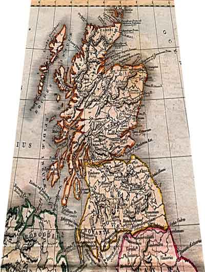Map of Scotland - 1852