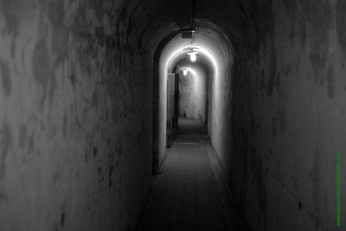 long dark corridor inside landguard fort