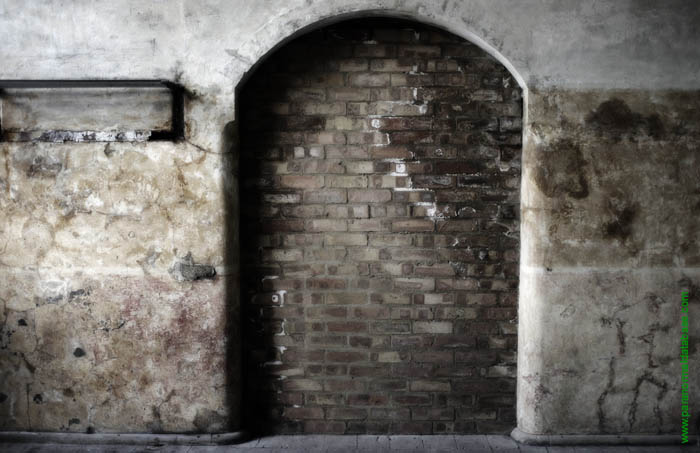 a bricked up doorway at landlguard fort